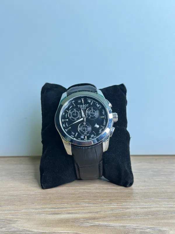 Tissot Couturier Black Leather Belt