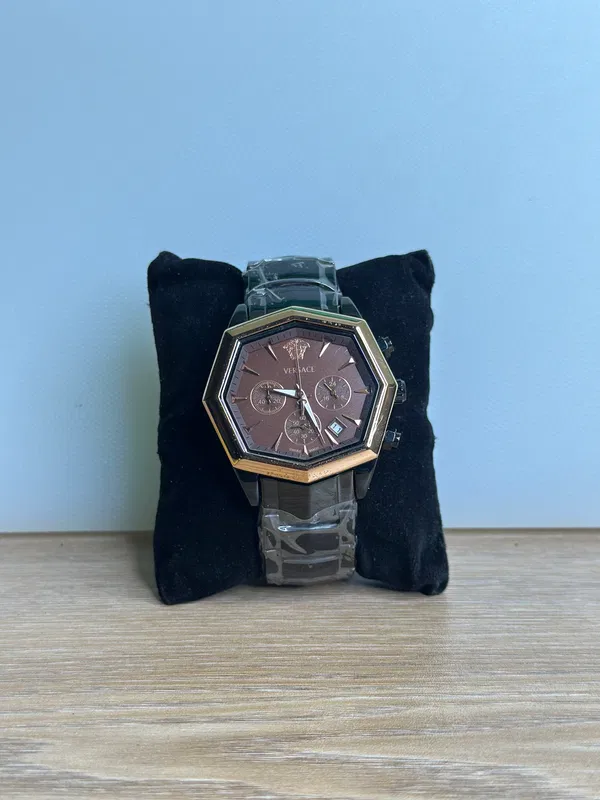 Rare  Versace Atelier Black Chain - Rose Gold Dial