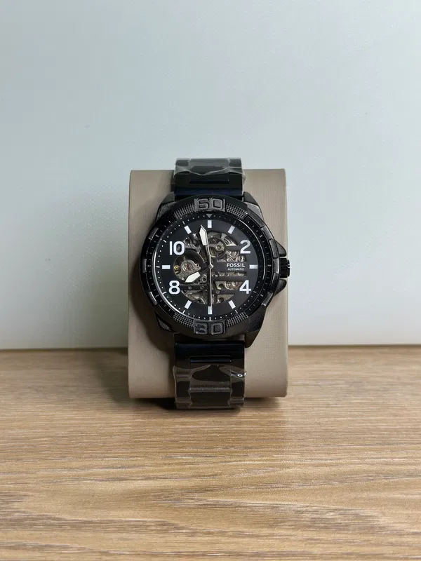 Fossil Bronson ME3255 Automatic Smoke Skeleton Exposed