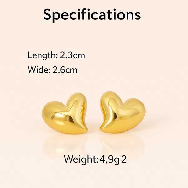 Puffy Heart Earring