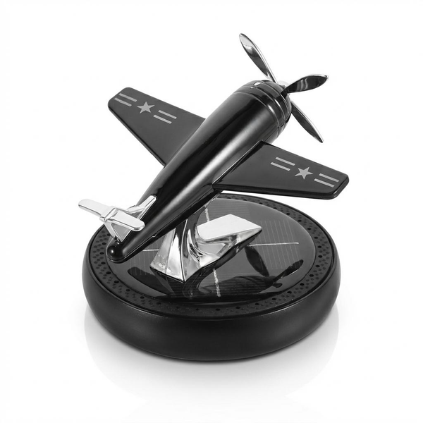 Solar Rotating Fighter Jet Car Dashboard Air Freshener