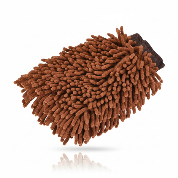 Brown Microfiber Wash Mitts