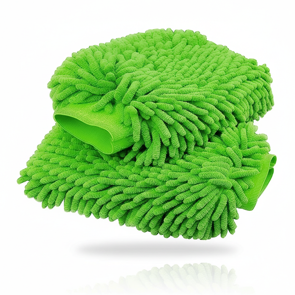 Green Microfiber Wash Mitts