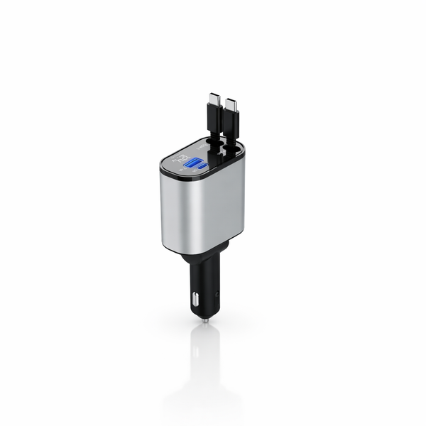 4 in 1 Charger for Car β Retractable 800mm Fast Charger