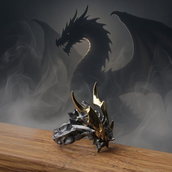Retro Gothic Dragon Ring for Men & Women – Black Adjustable Open Ring | Vintage Evil Dragon Jewelry 2026