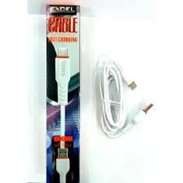 Excel High-Speed Fast Charging & Data Sync Cable - Durable White Series