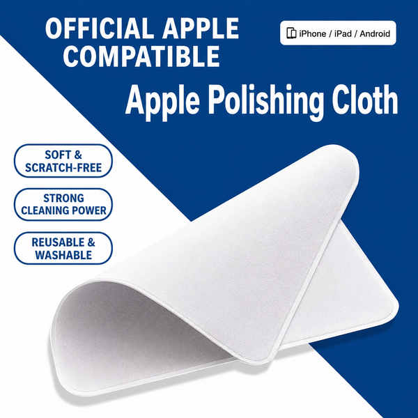 Premium Microfiber Screen Cleaning Cloth for iPhone, iPad, Laptop, Watch & Glasses – Ultra Soft Double Layer Polishing Cloth
