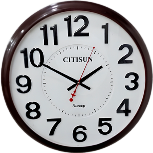 Citisun Analog Wall Clock Round Shape Coffee Citisun 62