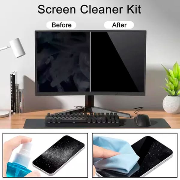 Premium Screen Cleaning Kit – 200ml Crystal Clear Solution
