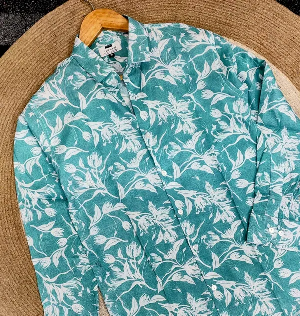 Trendy floral print shirt 1012