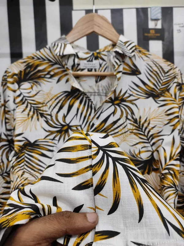 Trendy floral print shirt -0098