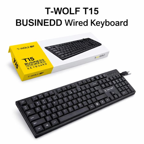 T-WOLF T15 104 Keys USB Wired Keyboard