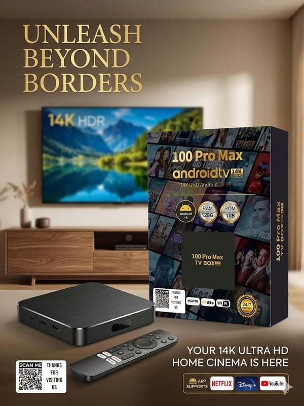 100 Pro Max 14K Android TV Box