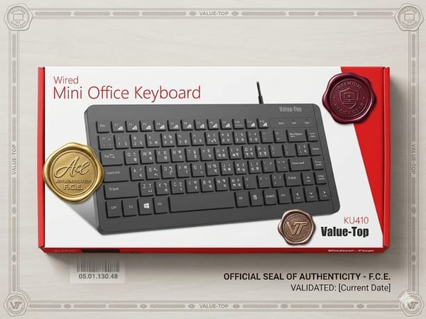 Value Top KU410B Black Wired Mini Keyboard with Bangla
