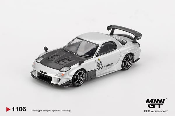 MiniGT - Mazda RX-7 RE-Amemiya Silver Metallic