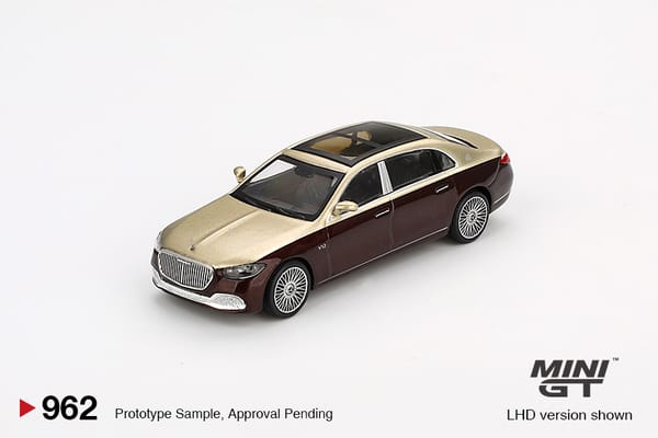 MiniGT - Mercedes-Maybach S 680 Gold / Dark Red Metallic