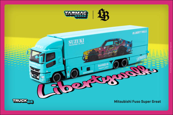Tarmac Works - MITSUBISHI FUSO Super Great Oficial LBWK TRANSPORTER