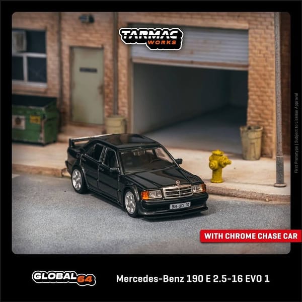 Tarmac Works - Mercedes-Benz 190 E 2.5-16 EVO 1 Blue-Black metallic