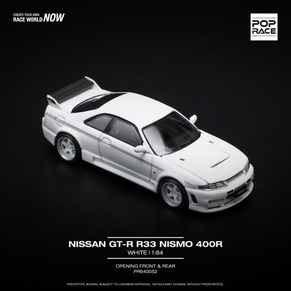 PopRace - NISSAN GT-R R33 NISMO 400R - WHITE