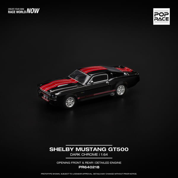 PopRace - SHELBY MUSTANG GT500 DARK CHROME