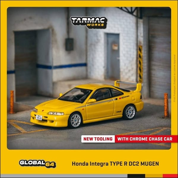 Tarmac Works - Honda Integra TYPE R DC2 MUGEN Sunlight Yellow