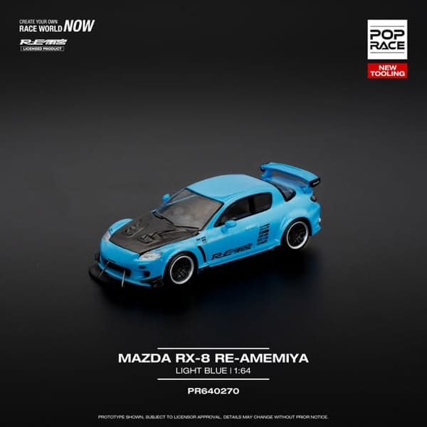 PopRace - MAZDA RX-8 RE-AMEMIYA - LIGHT BLUE