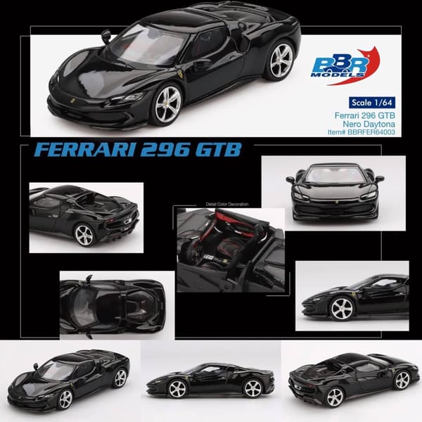 BBR - Ferrari 296 GTB Nero Daytona