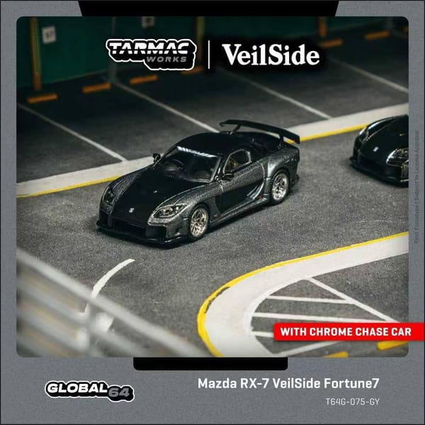 Tarmac Works - Mazda RX-7 VeilSide Fortune7 Grey Metallic / Black