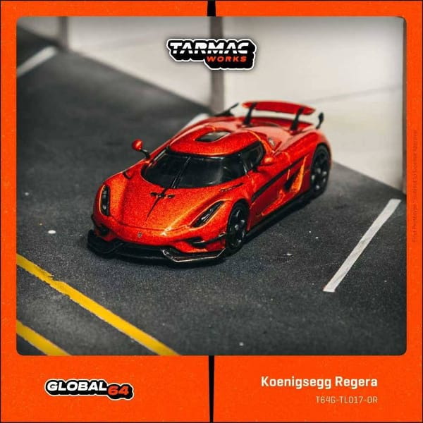 Tarmac Works - Koenigsegg Regera Orange Metallic / Black Stripes