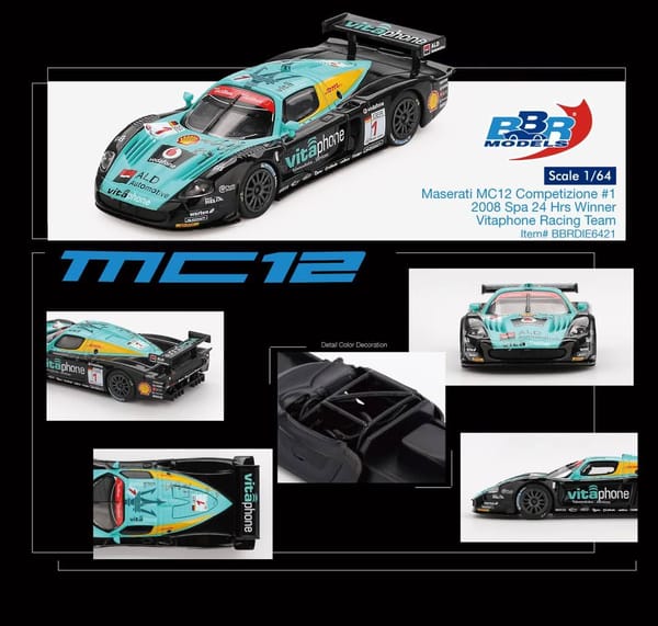 BBR - Maserati MC12 Competizione #1 Vitaphone Racing Team 2008 Spa 24 Hrs. Winner