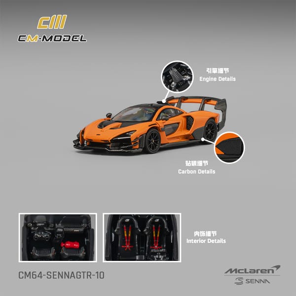 CMModel - Mclaren SennaGTR Papaya Orange