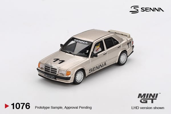 MiniGT - Mercedes-Benz 190 E 2.3-16 #11 Ayrton Senna 1984 Nürburgring Race of Champions w/ Figure