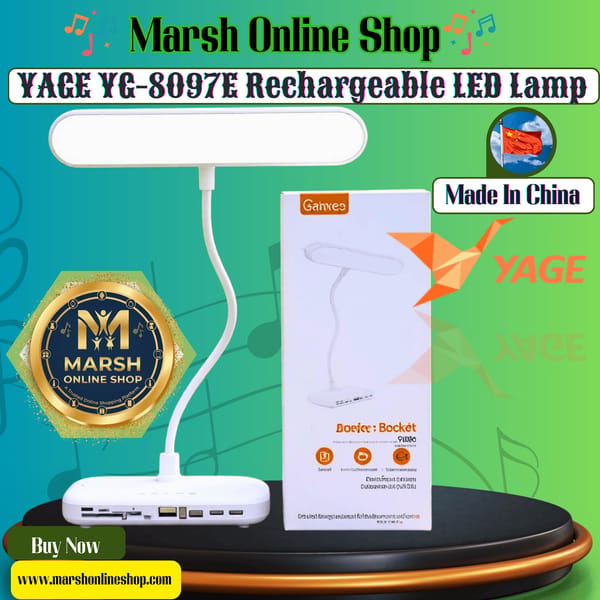 👉🔰YAGE YG-8097E Rechargeable Eye Protection Table Lamp
