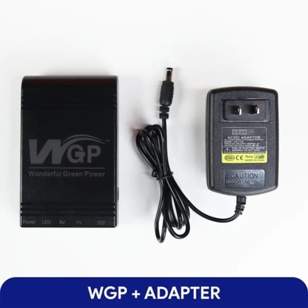 2024 NEW Model! WGP mini UPS 5/9/12V (10400mAh) + GearUP 12V/2A Adapter