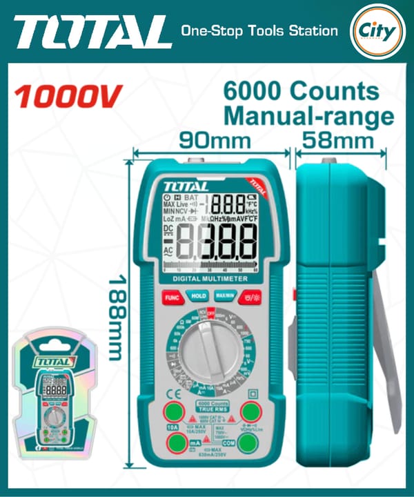 ১০০০ ভোল্ট ডিজিটাল মাল্টিমিটার TOTAL TMT5310002