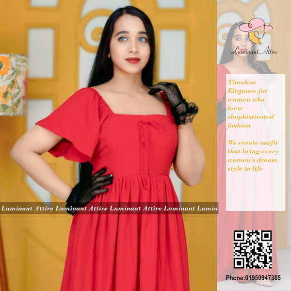 Micro Stitch Red gown