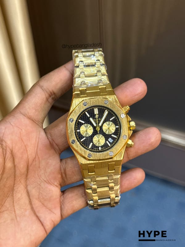 AP Quartz Chronograph Chain (Gold-Black)