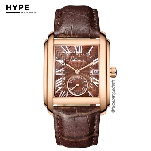 Chenxi Tank Watch (Brown)