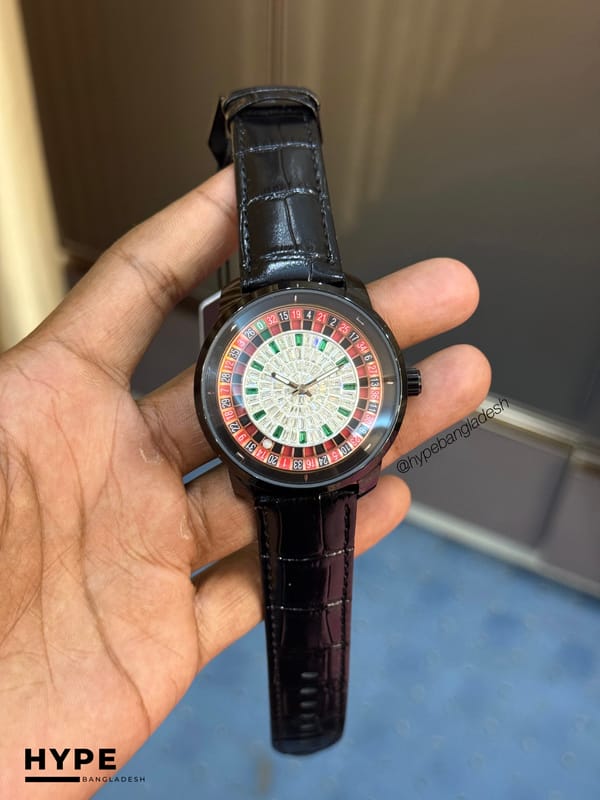 HERYI Casino Watch With Stone (Black)