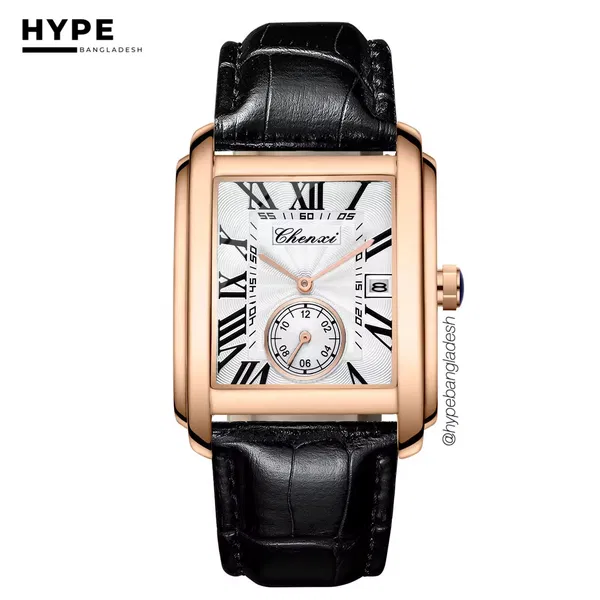 Chenxi Tank Watch (Rosegold-White)