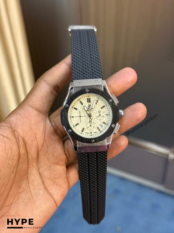 Hublot Big Bang Rubber belt (Silver-White)
