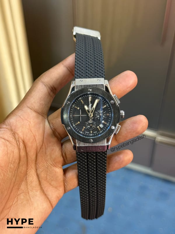 Hublot Big Bang Rubber belt (Silver-Black)