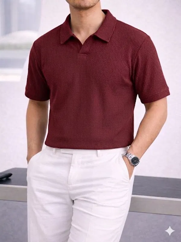 Waffle Polo Marron