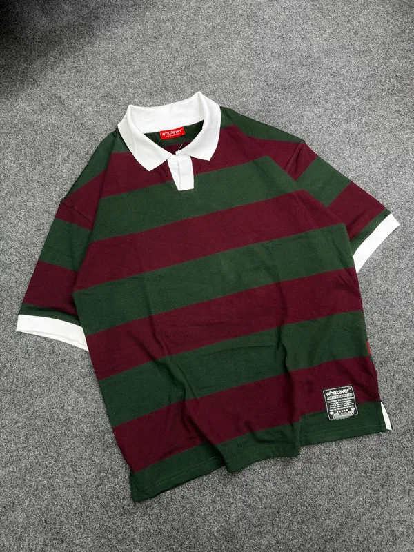 Stripe POLO ( Marron Green)