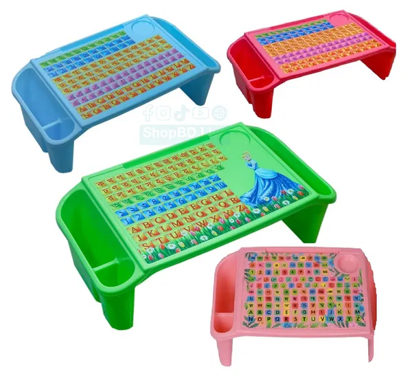 Kids Study Table with Storage Box | Baby Reading & Writing Table | Plastic Multi-Color (Random Print and Color)