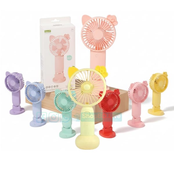 Diandi Mini Portable Fan SQ-2165 with Light  USB Rechargeable | Price in BD