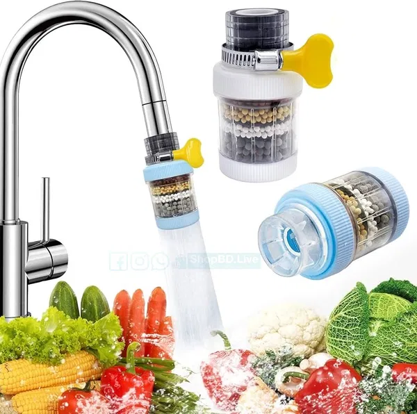 6 Layer Faucet Water Purifier Nozzle – Coconut Charcoal Kitchen Tap Filter for Clean Drinking Water | Price in BD