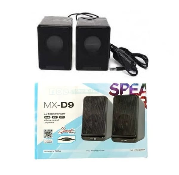 D9 Mini USB Multimedia Portable Speaker for Laptop Mobile Computer PC Desktop MK D9 - Black