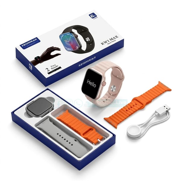 KW1 Max Smart Watch – 2.12" Full HD Display | Bluetooth Calling | Health Monitor | Sports Tracking | Wireless Charging