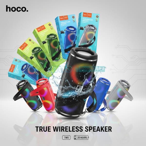 Hoco HC12 True Wireless Bluetooth Speaker – 1200mAh Battery, Colorful Lights | Price in BD